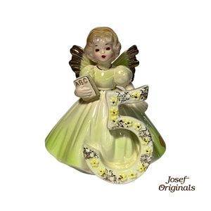 Josef Originals - "The Fifth Year" Birthday Angel Figurine - (Vintage)